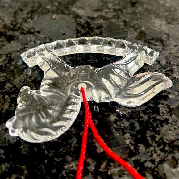 GORHAM Crystal Rocking Horse Holiday ornament Intricate Design Clear Like new - Picture 9 of 9